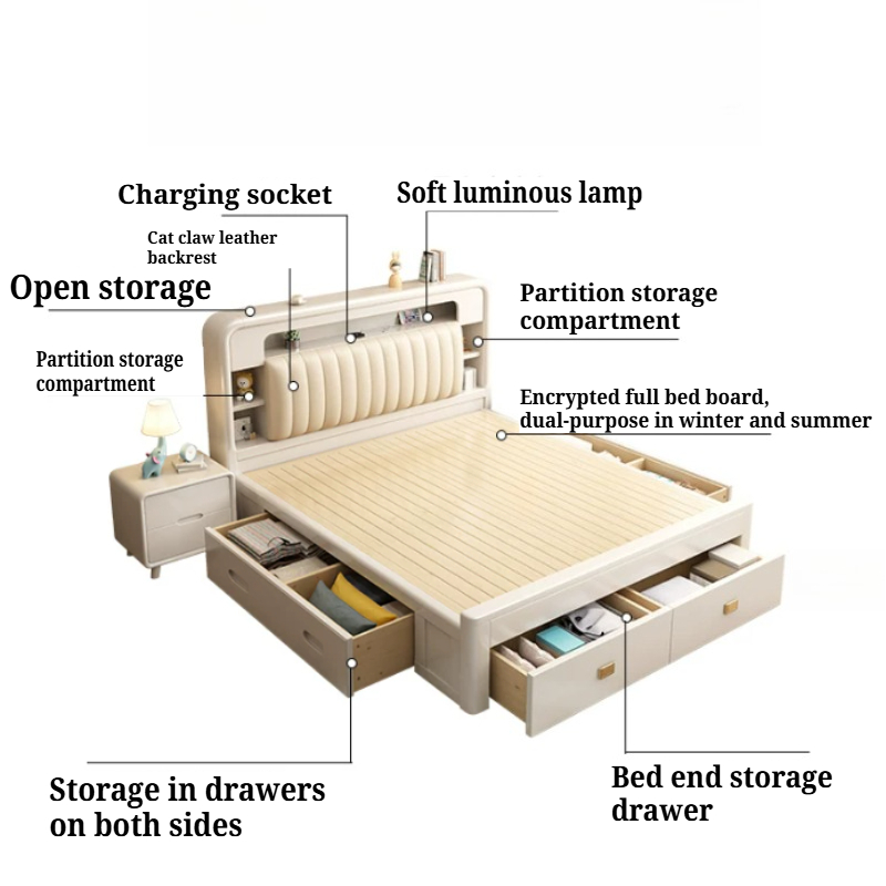 Lift Drawer Storage Single Bed - огляд і ціна King Size Bed Frame With Storage Drawers