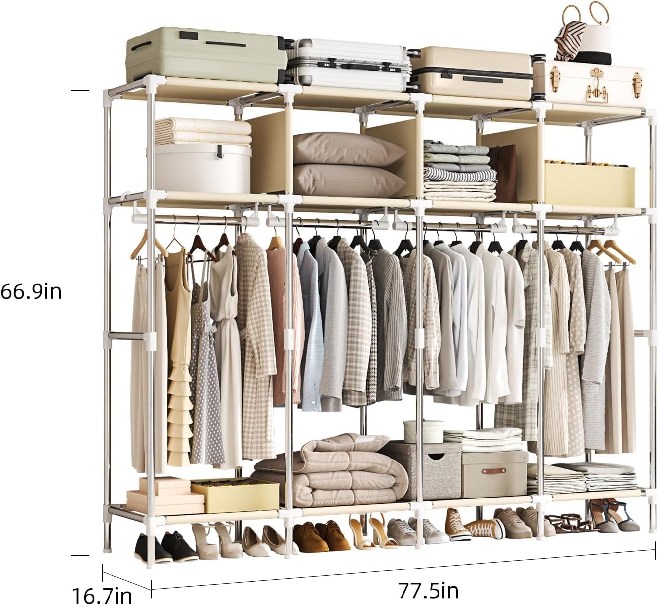 79 Inch Extra Wide Walk-in Sty - огляд і ціна Wardrobe Closet Portable Fabric Cover