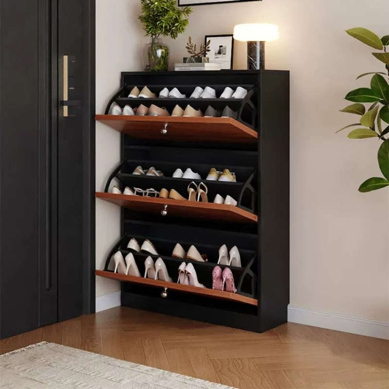 Black Small Shoe Cabinet Drawe - огляд і ціна Shoe Rack Cabinet Narrow Entryway