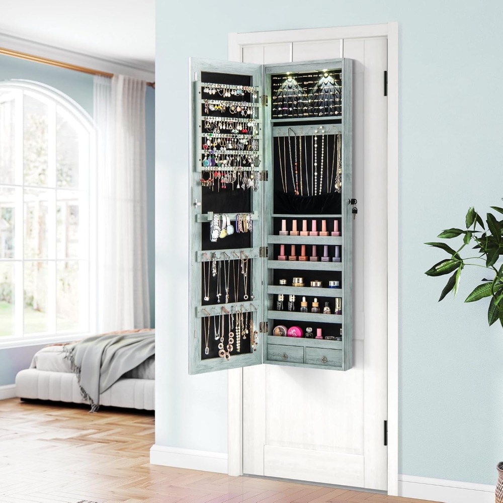 Wall or Door Mounted Jewelry A - огляд і ціна Full Length Mirror Jewelry Armoire
