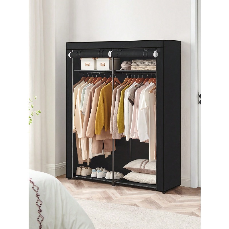 Black Closet Wardrobe, Portabl - огляд і ціна Wardrobe Closet Portable Fabric Cover