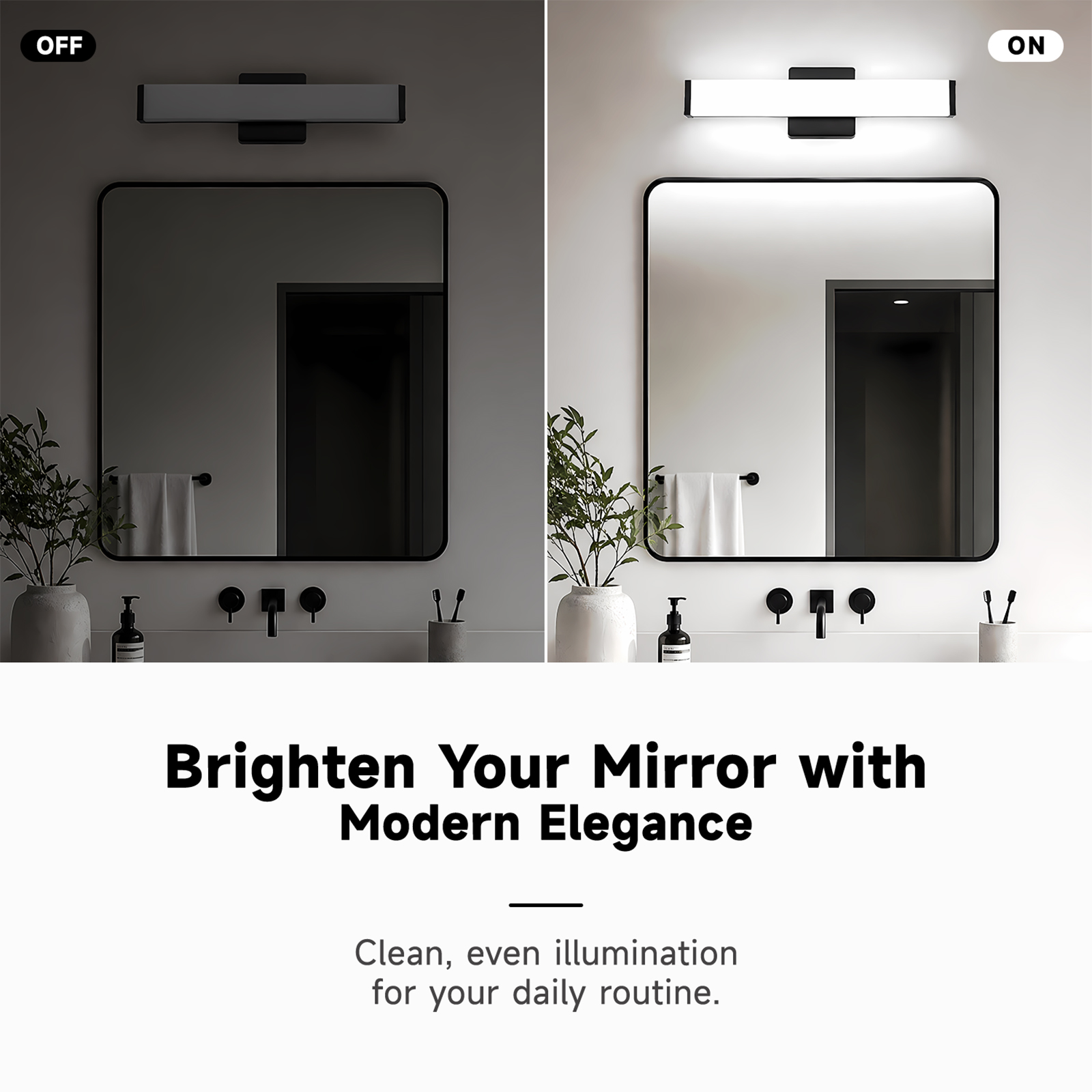 16.1 Inch Modern Matte Black/B - огляд і ціна Dressing Table Vanity With Lighted Mirror