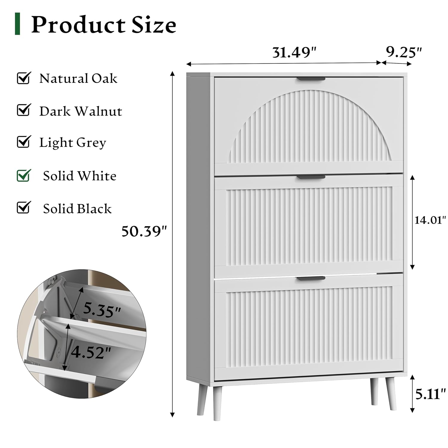 Shoe Cabinet 3 Flip Drawers, 5 - огляд і ціна Shoe Rack Cabinet Narrow Entryway
