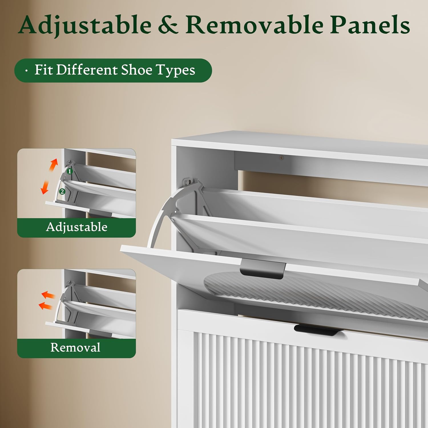 Shoe Cabinet 3 Flip Drawers, 5 - огляд і ціна Shoe Rack Cabinet Narrow Entryway