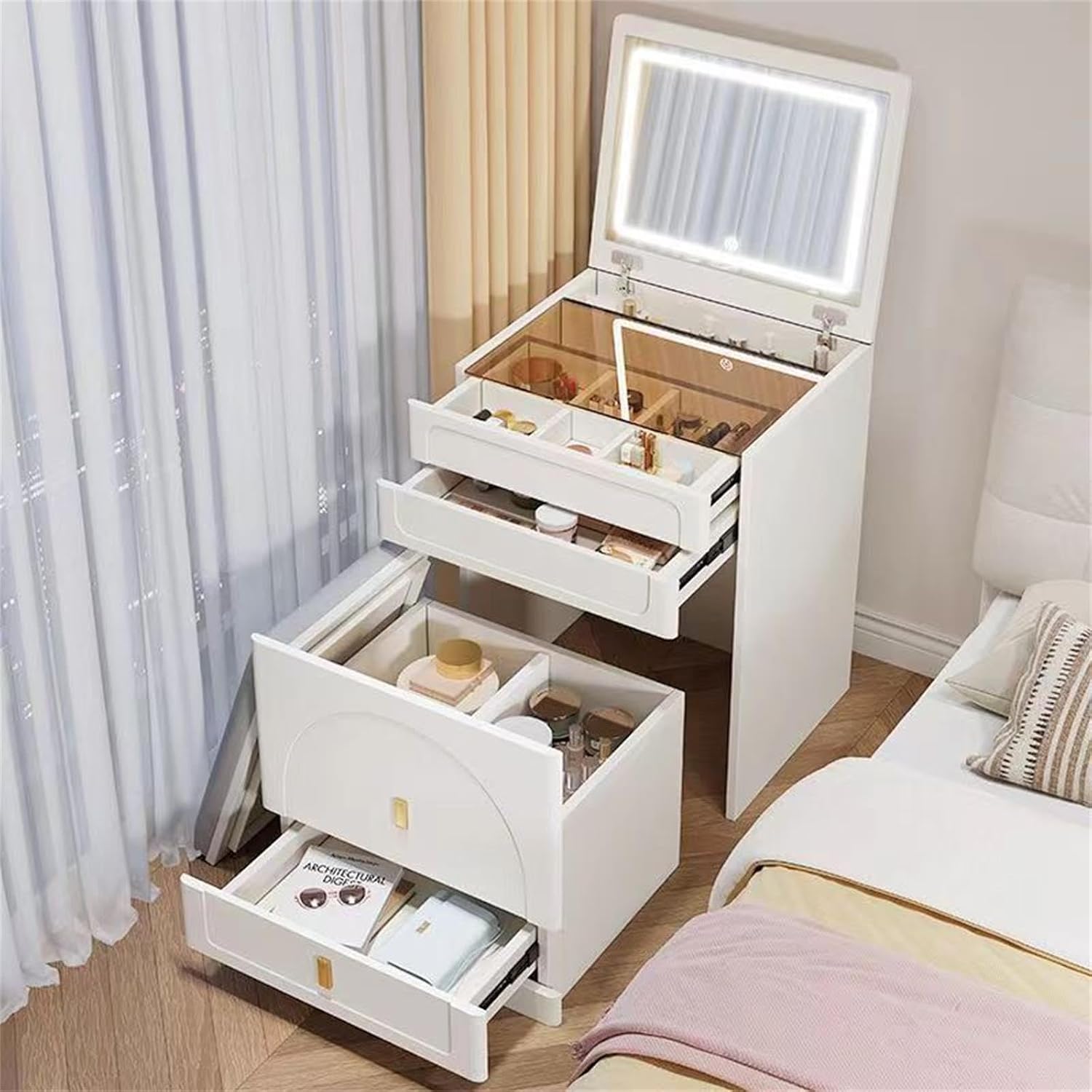 3 in 1 Vanity Desk with Mirror - огляд і ціна Dressing Table Vanity With Lighted Mirror