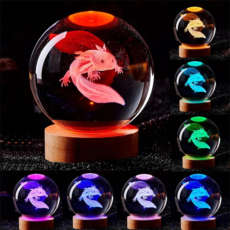 D2 3D Axolotl Lamp Engraved Cr - огляд і ціна Floating Nightstand With Led Light