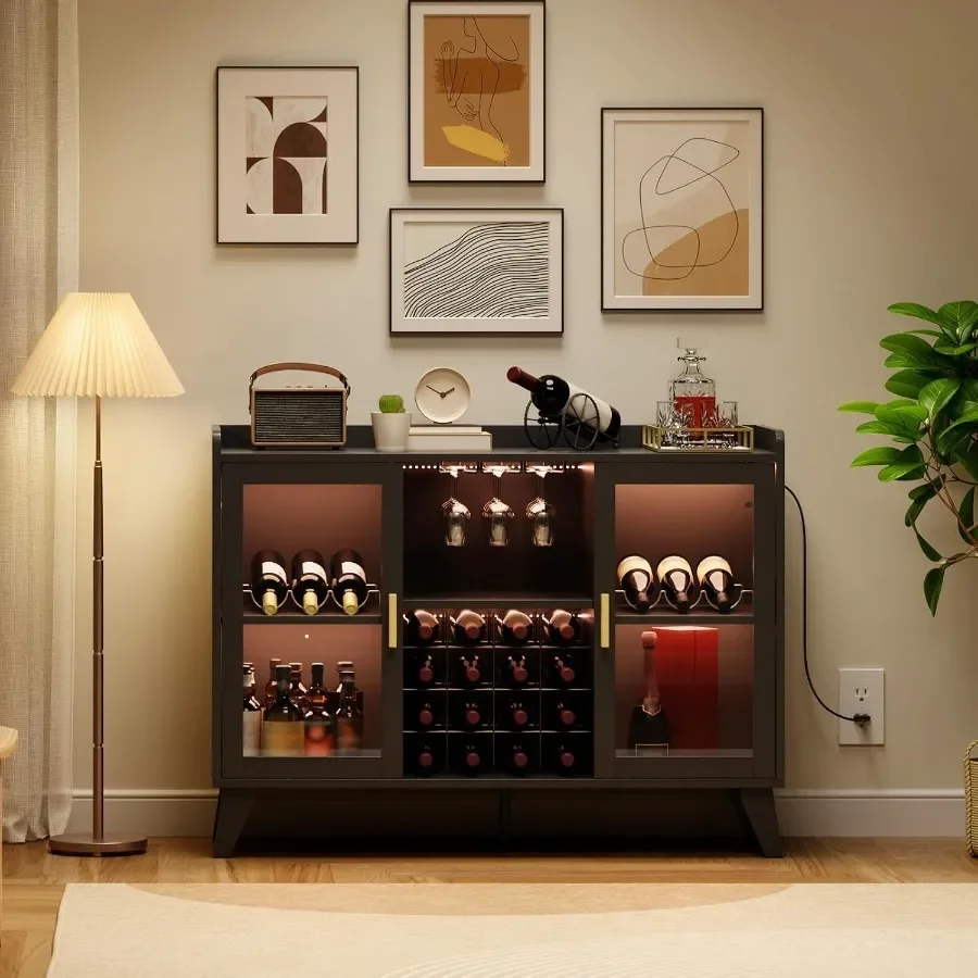 Bar Cabinet with LED Lights fo - огляд і ціна Storage