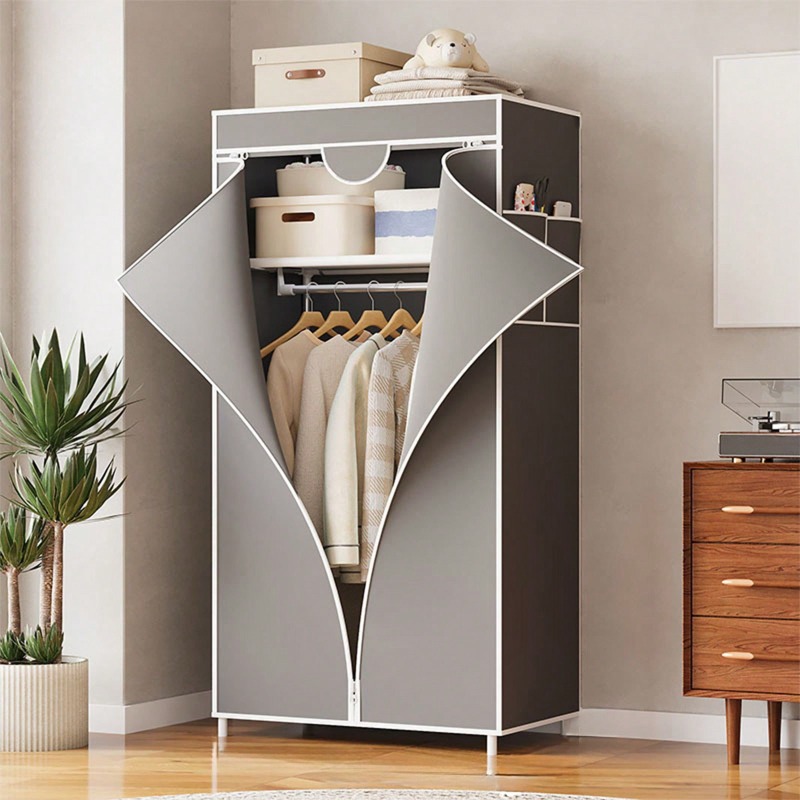 Red/Gray/Blue/Coffee Portable  - огляд і ціна Wardrobe Closet Portable Fabric Cover