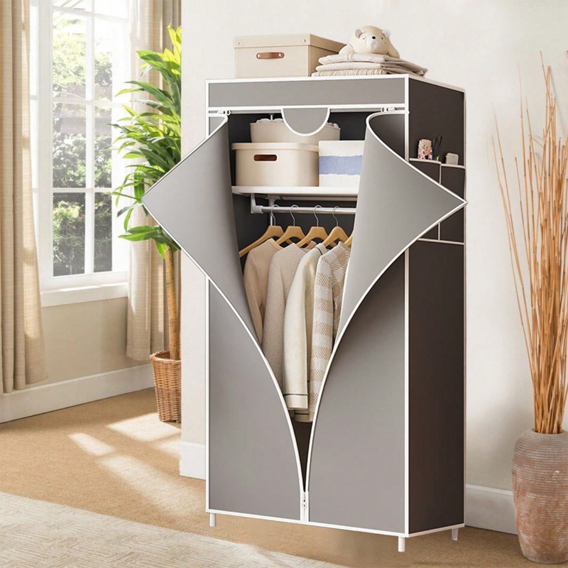 Red/Gray/Blue/Coffee Portable  - огляд і ціна Wardrobe Closet Portable Fabric Cover