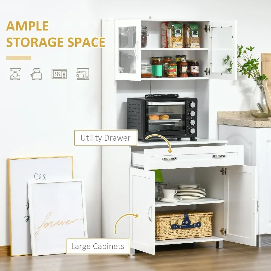 67 Pantry Cabinet Kitchen Hutc - огляд і ціна Storage