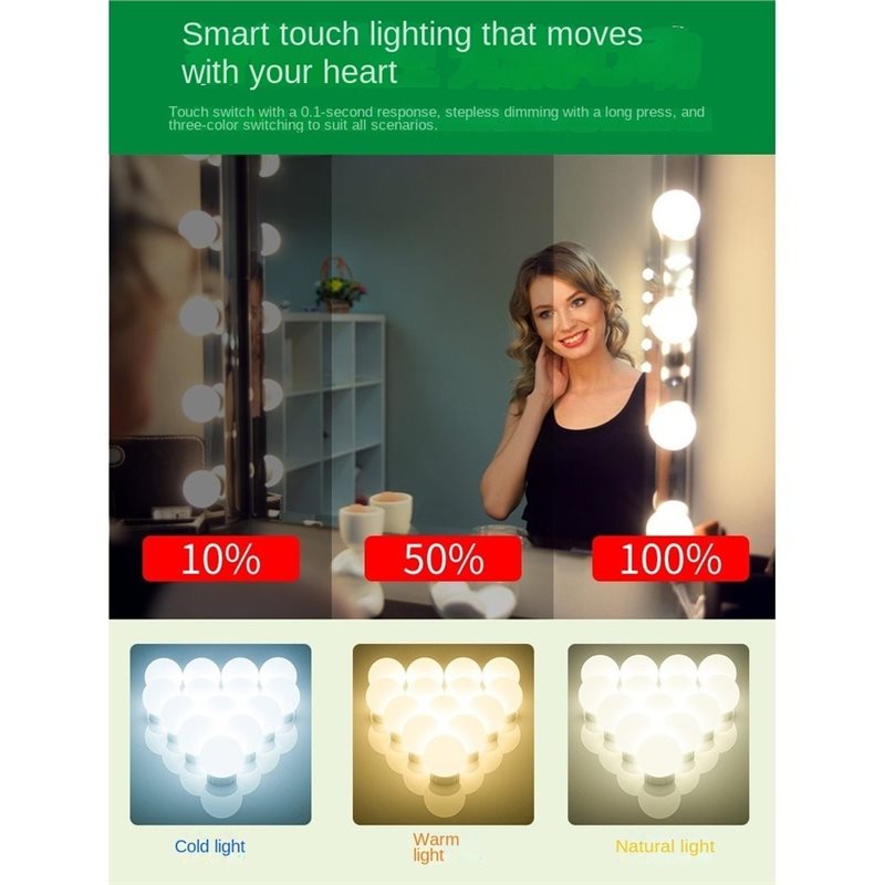 USB Rechargeable LED Vanity Li - огляд і ціна Dressing Table Vanity With Lighted Mirror