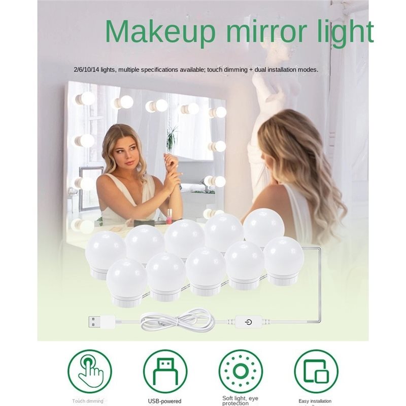 USB Rechargeable LED Vanity Li - огляд і ціна Dressing Table Vanity With Lighted Mirror