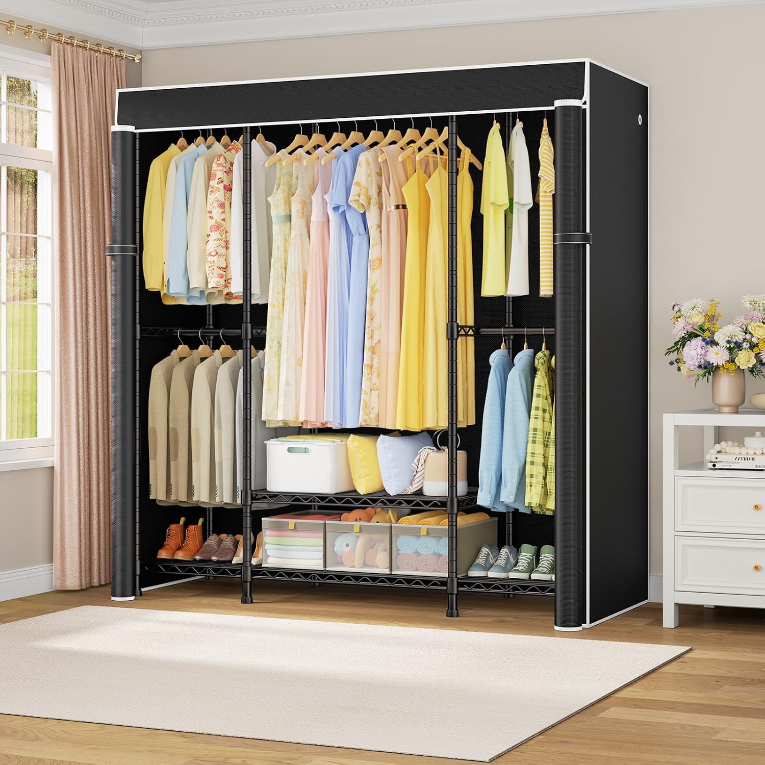 E3C Heavy Duty Portable Closet - огляд і ціна Wardrobe Closet Portable Fabric Cover