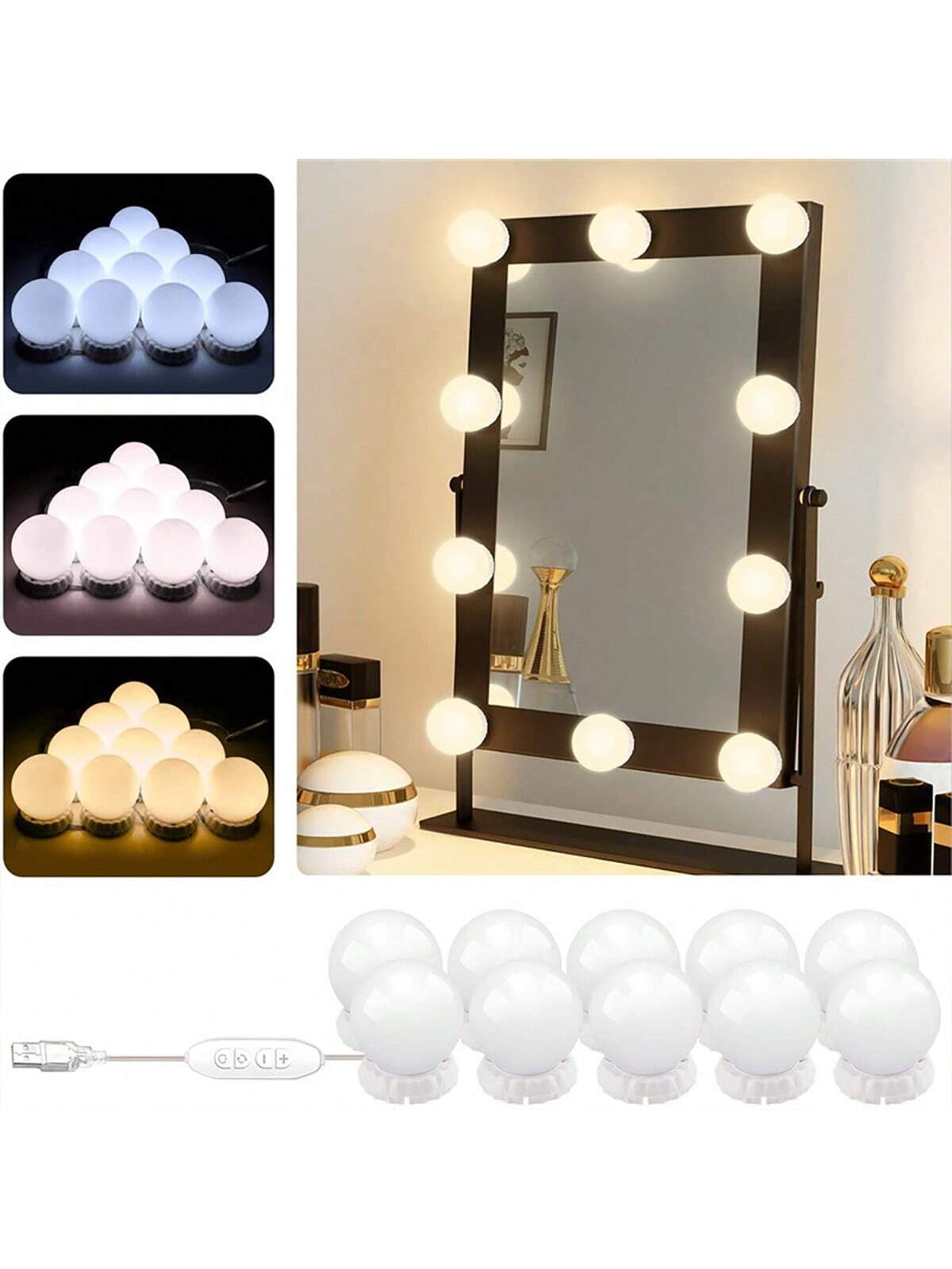 New Detachable Bulbs Professio - огляд і ціна Dressing Table Vanity With Lighted Mirror